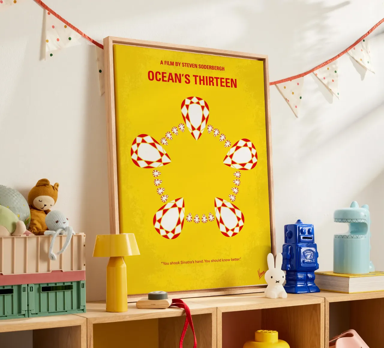 No706 My Oceans 13 minimal movie poster tela con Cornice a cassetta da Chungkong