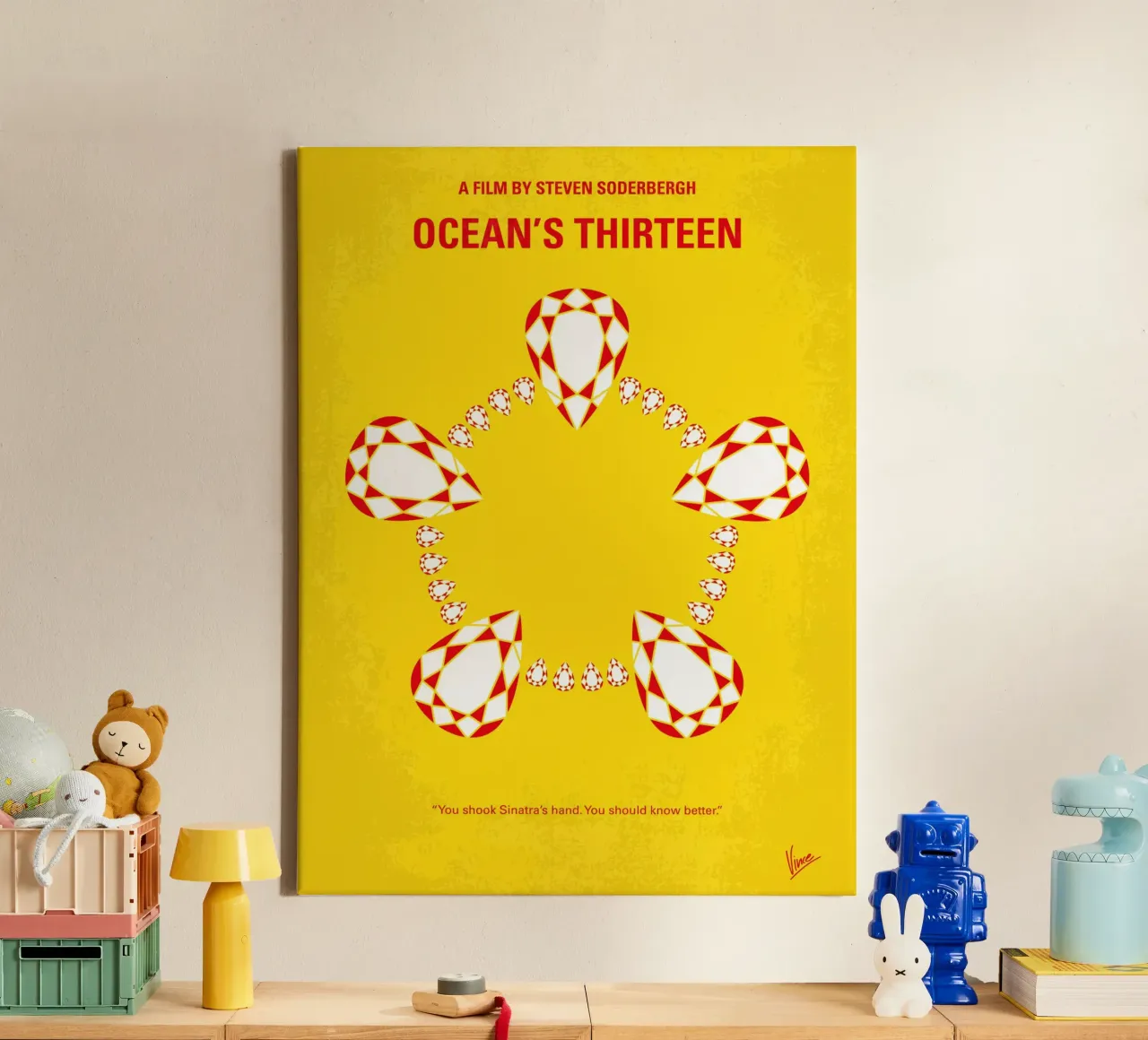 No706 My Oceans 13 minimal movie poster tela con Cornice a cassetta da Chungkong