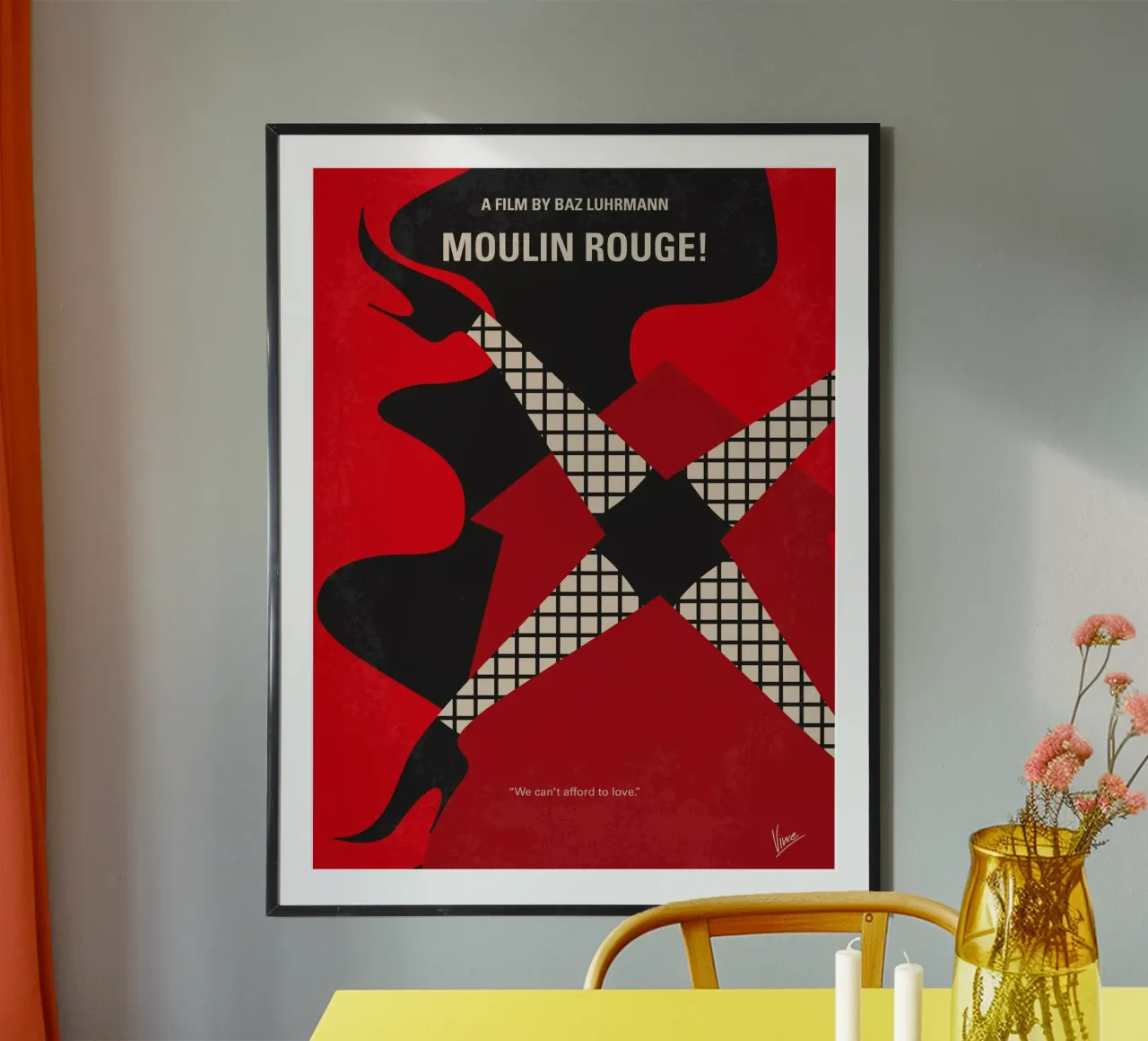 No713 My Moulin Rouge minimal movie poster carta hahnemühle da Chungkong