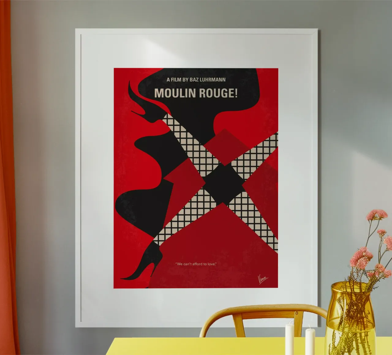 No713 My Moulin Rouge minimal movie poster carta hahnemühle da Chungkong