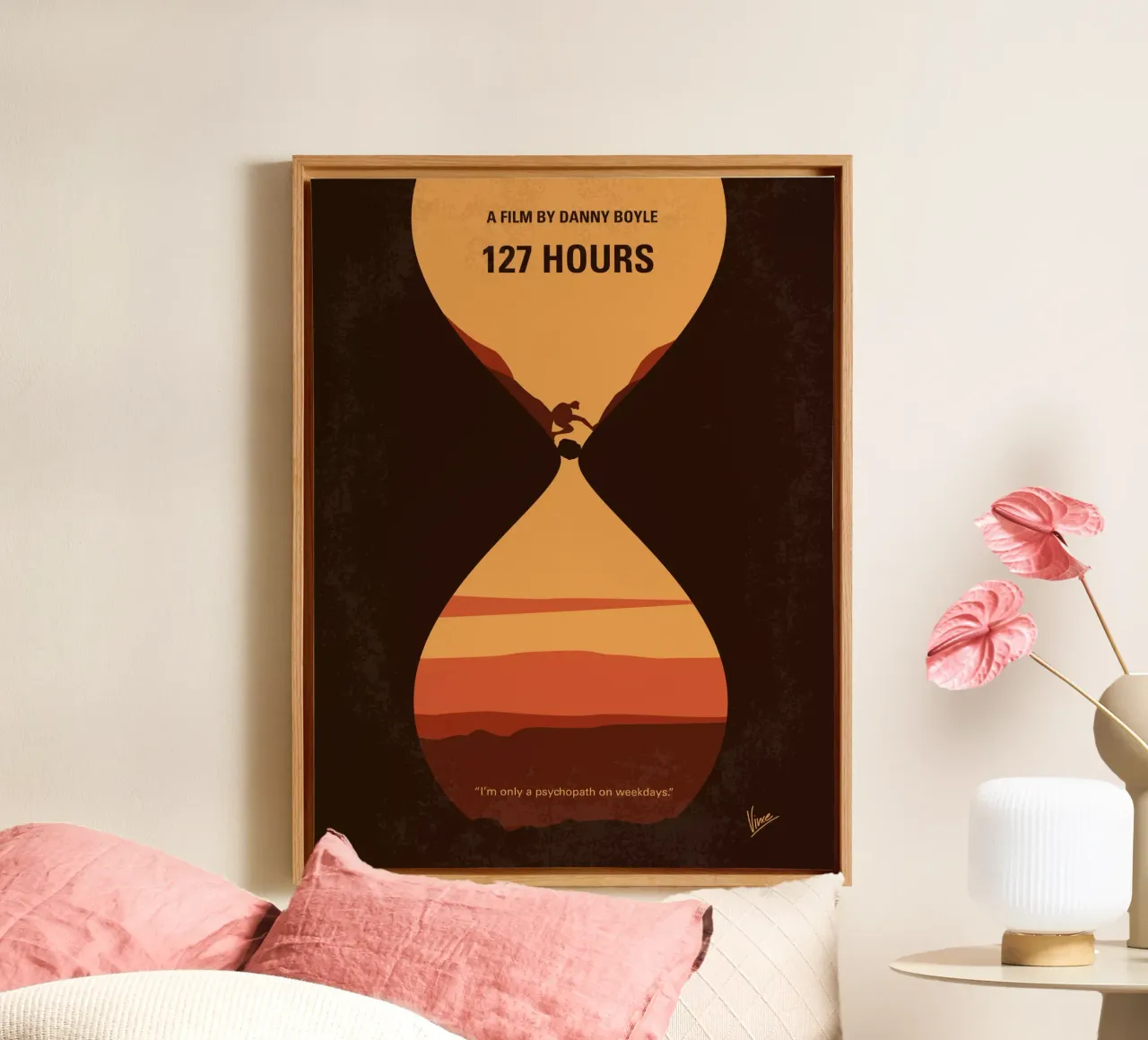 No719 My 127 Hours minimal movie poster tela con Cornice a cassetta da Chungkong