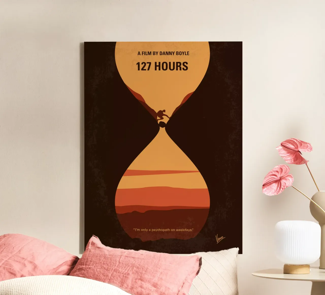No719 My 127 Hours minimal movie poster tela con Cornice a cassetta da Chungkong