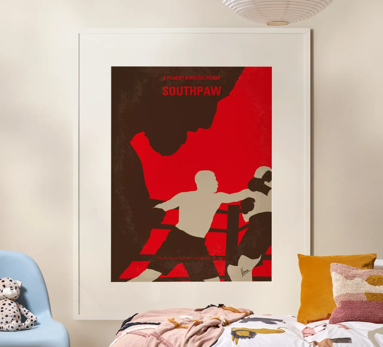 No723 My Southpaw minimal movie poster poster con telaio in plastica da Chungkong