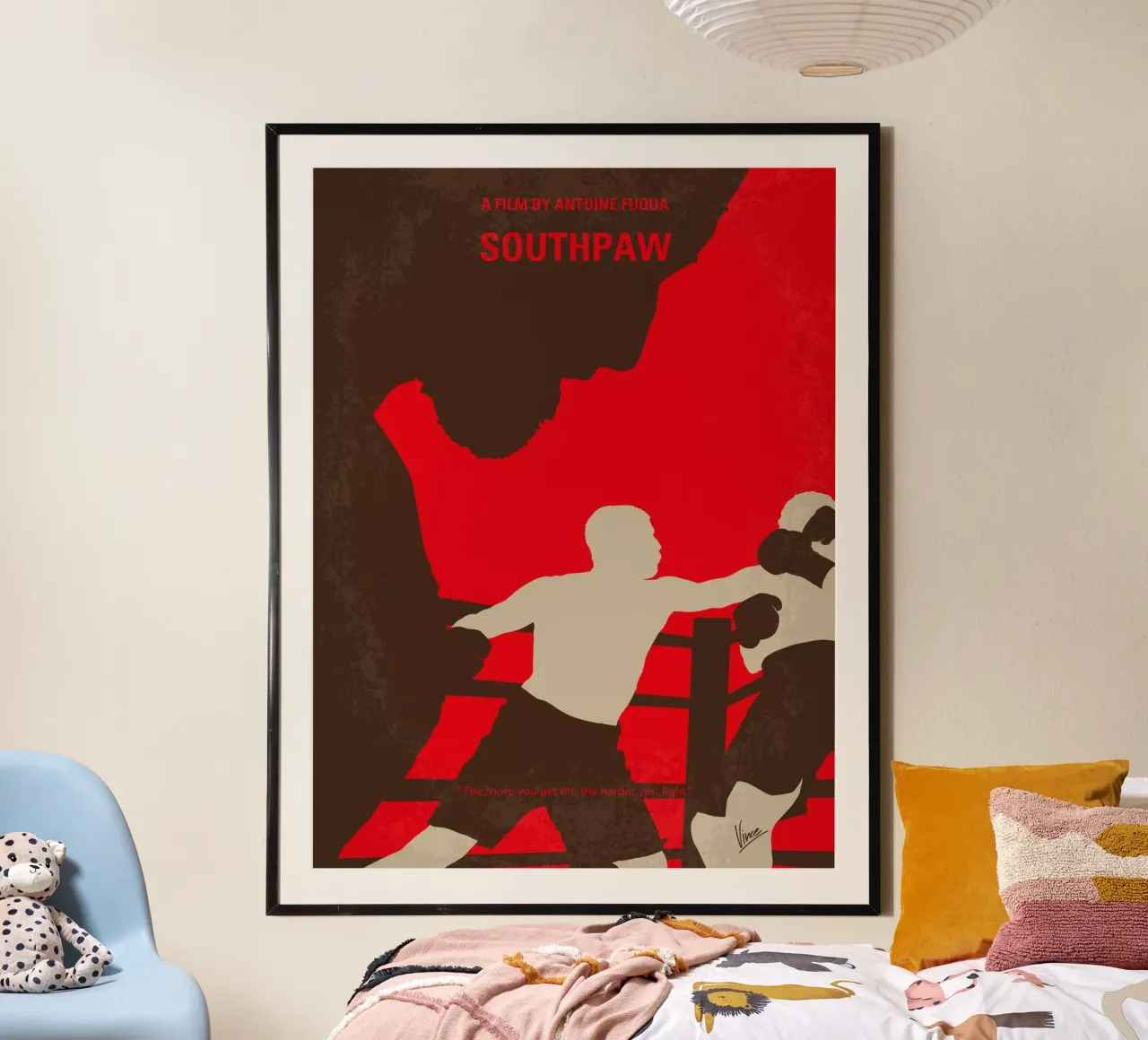 No723 My Southpaw minimal movie poster poster con telaio in plastica da Chungkong