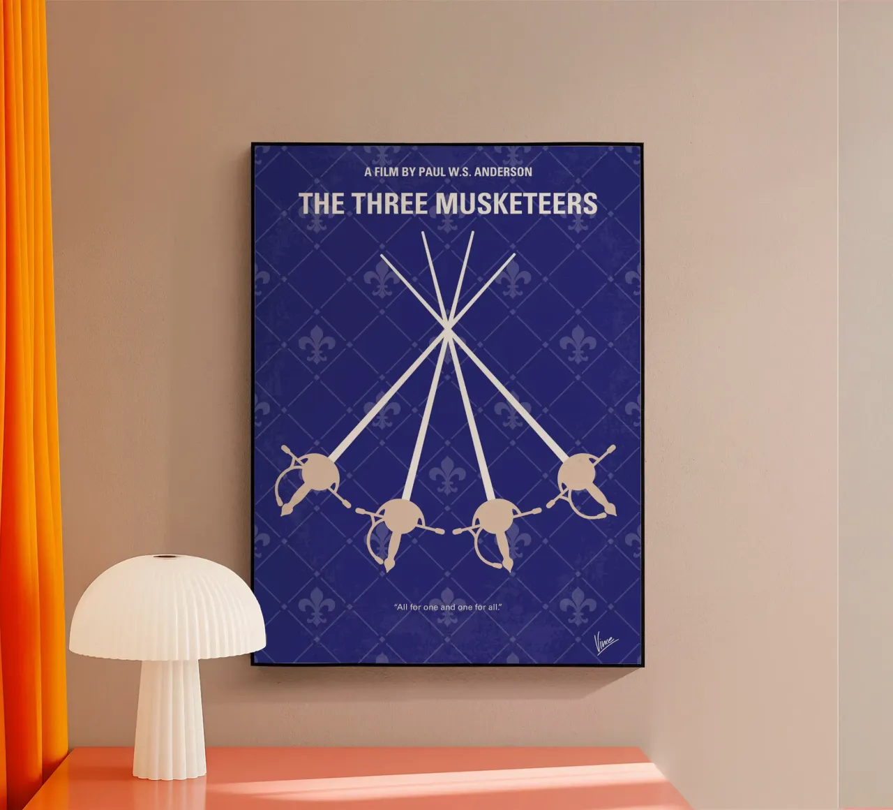 No724 My The Three Musketeers minimal movie poster plexiglass da Chungkong