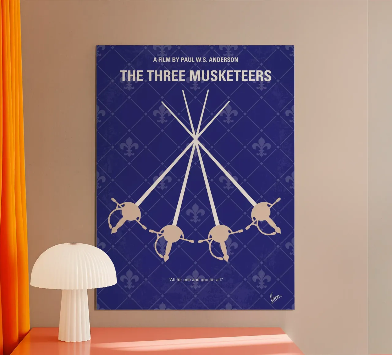 No724 My The Three Musketeers minimal movie poster carta hahnemühle da Chungkong