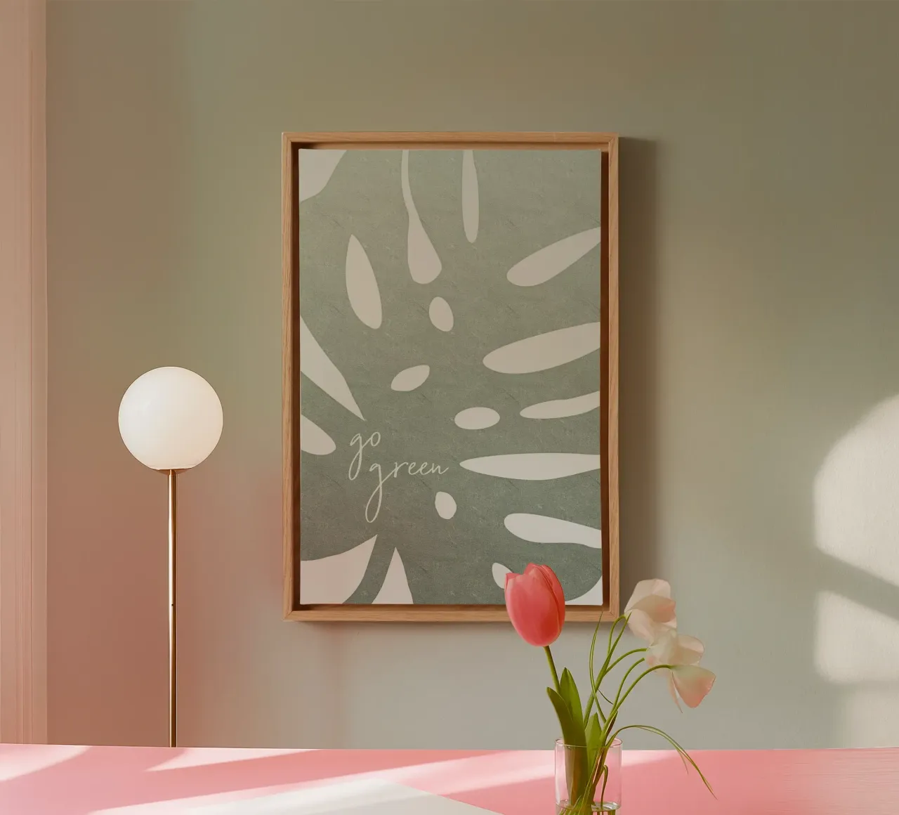 Acting in an environmentally conscious manner canvas with Floater frame by Melanie Viola