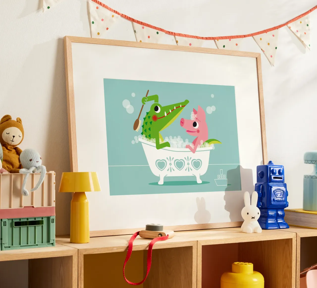 Coccodrillo e maiale 01 poster da Looks n Brains