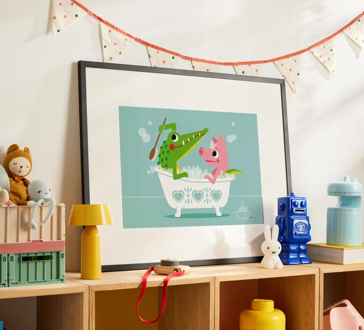 Coccodrillo e maiale 01 poster da Looks n Brains