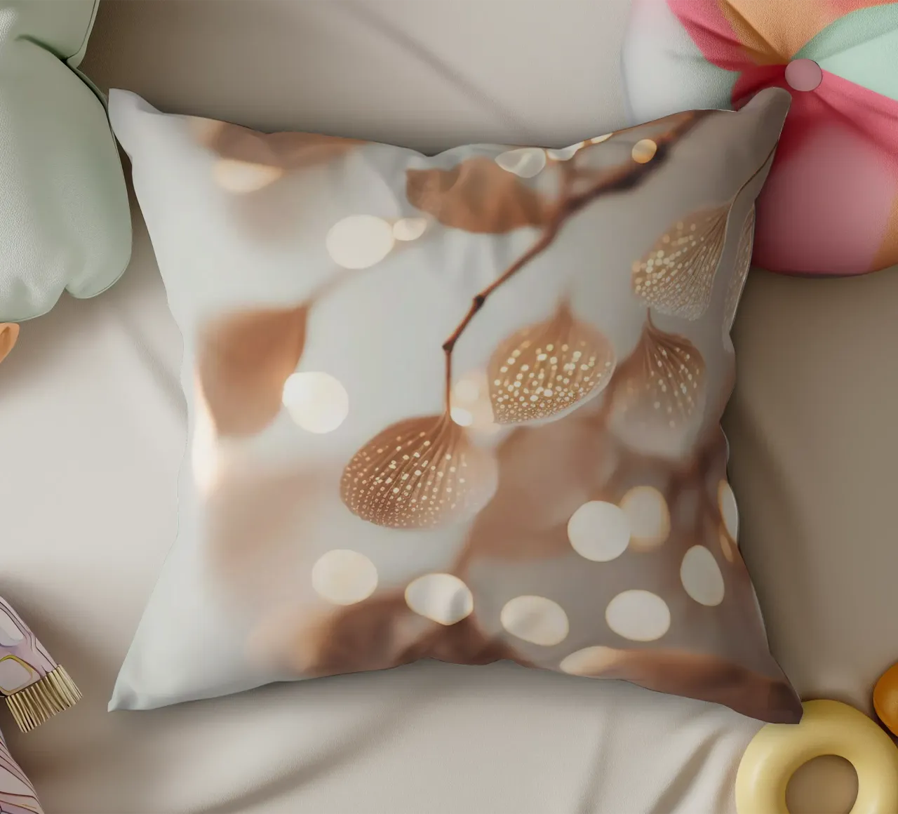 Tiny Leafs No 1 cuscino da treechild