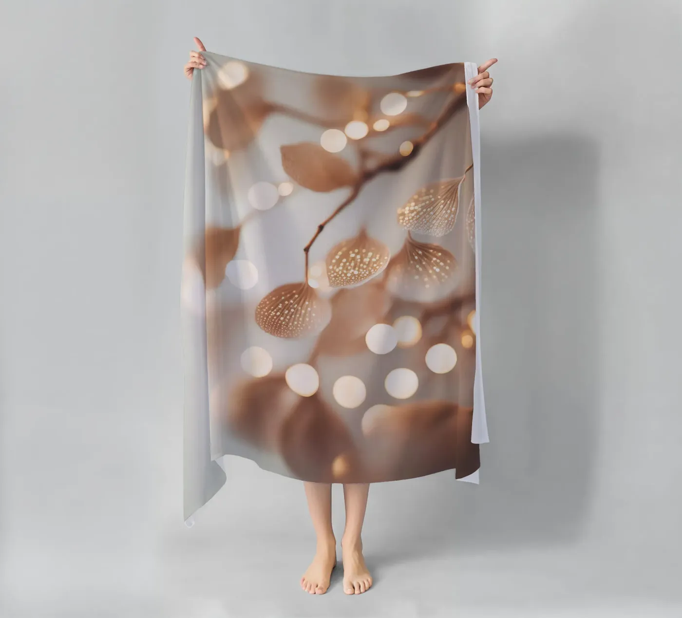 Tiny Leafs No 1 beach towel by treechild
