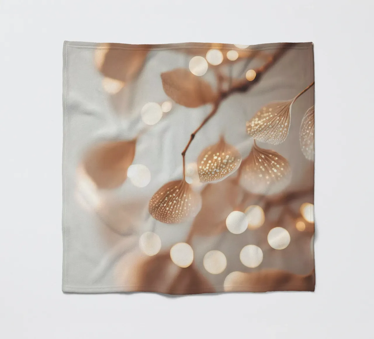 Tiny Leafs No 1 fleece blanket by treechild