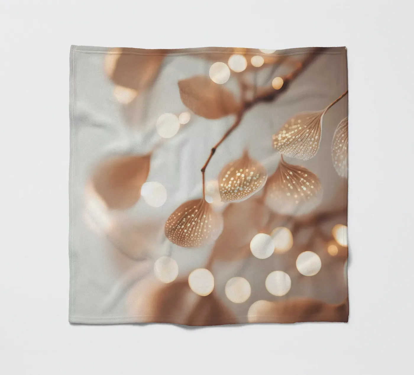 Tiny Leafs No 1 Fleecedecke von treechild