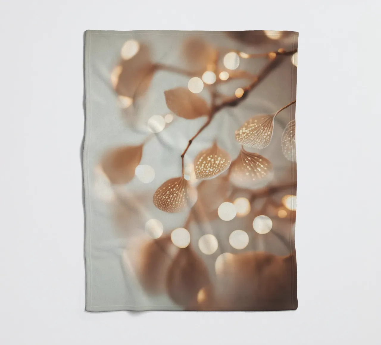 Tiny Leafs No 1 coperta in pile da treechild