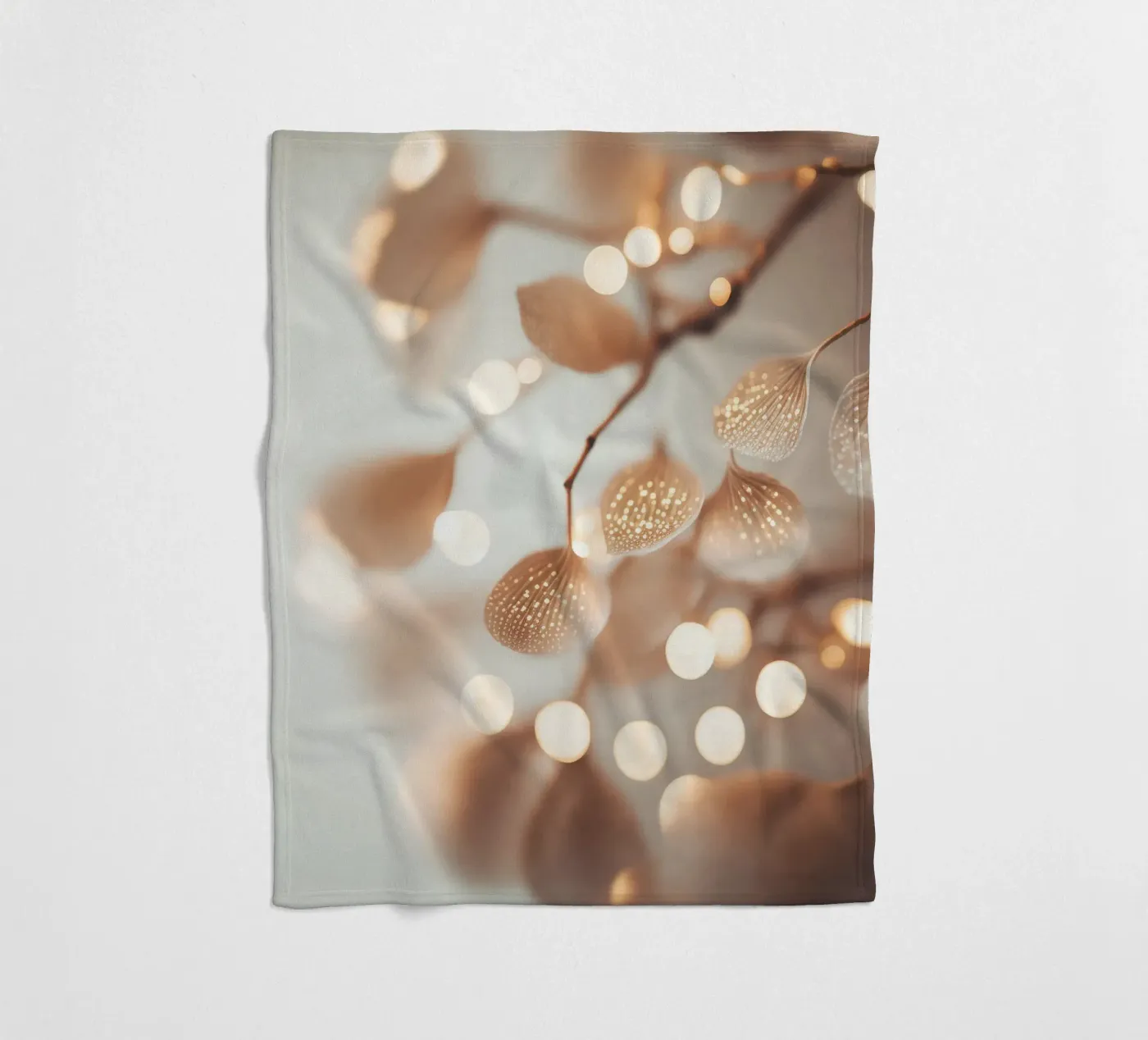Tiny Leafs No 1 Fleecedecke von treechild