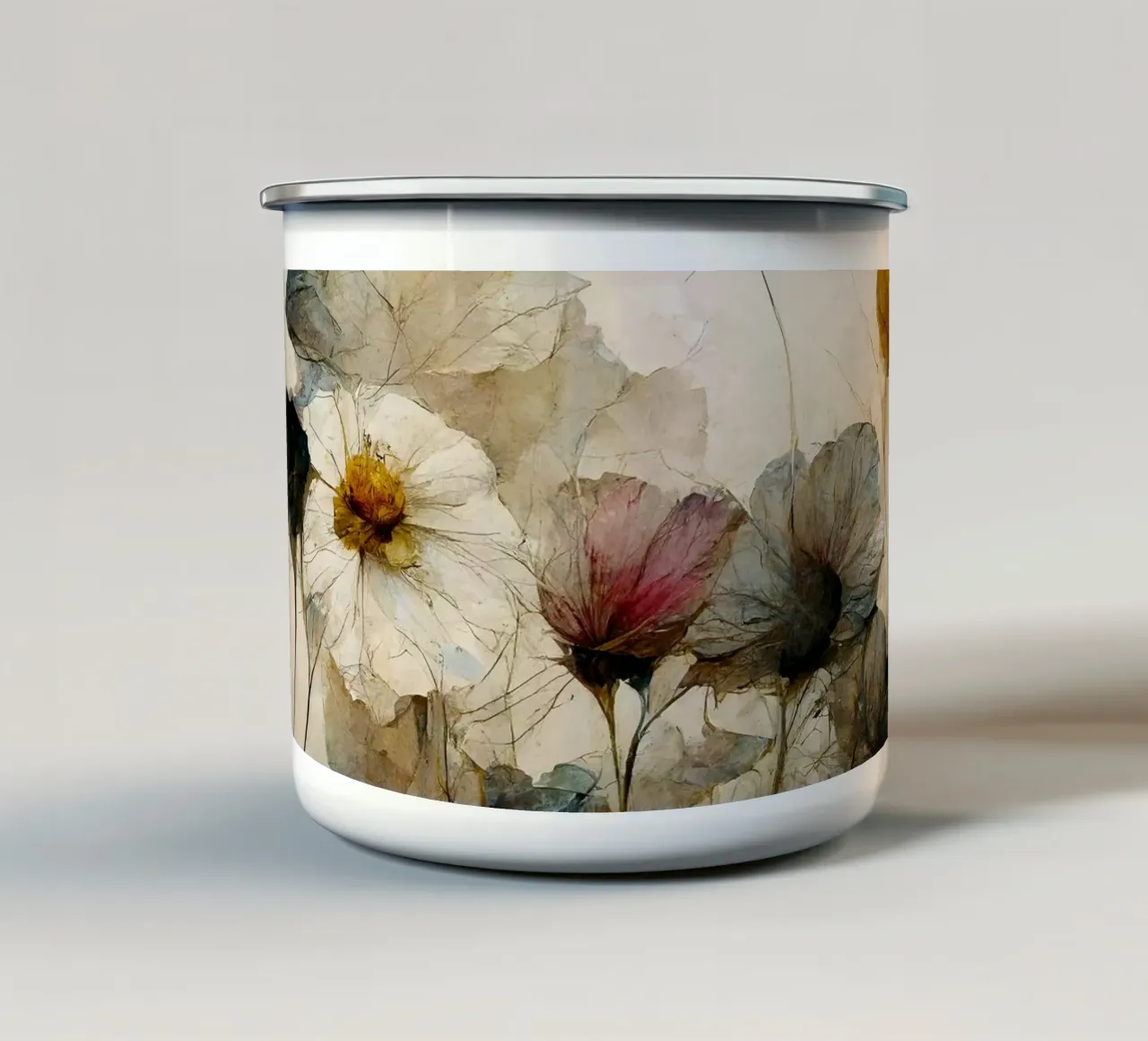 Dry Flowers Bouquet tazza in smalto da treechild