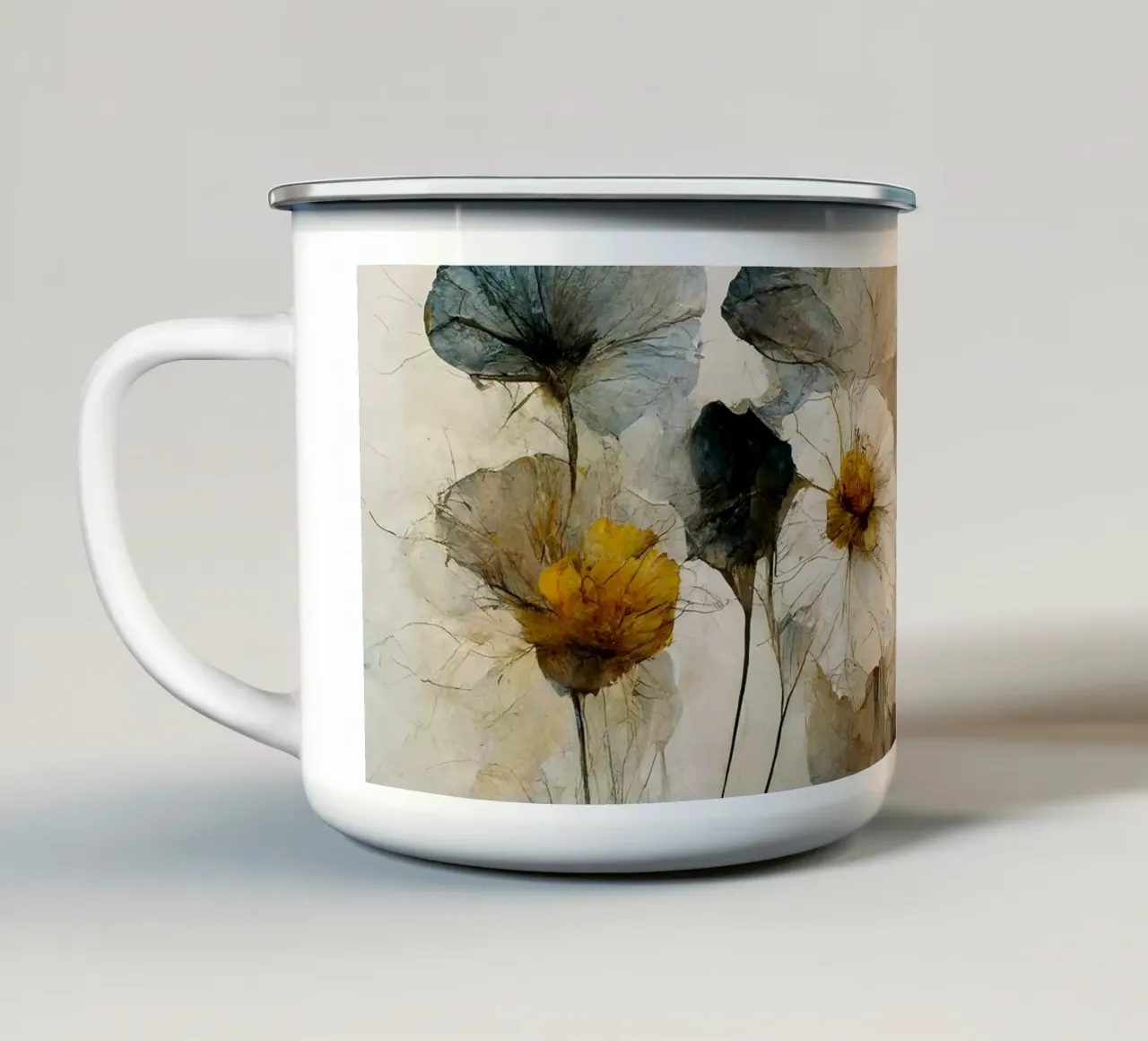 Dry Flowers Bouquet tazza in smalto da treechild