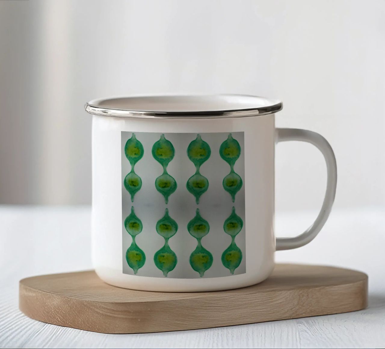 Verde astratto tazza in smalto da Teresa André