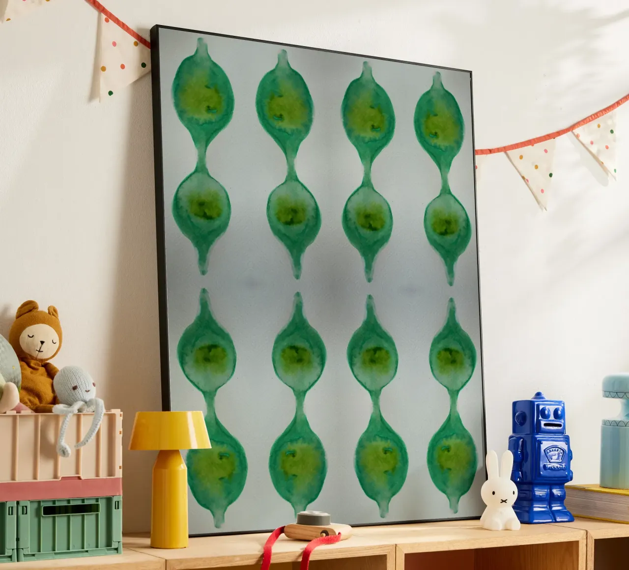 Abstract green alu-dibond by Teresa André