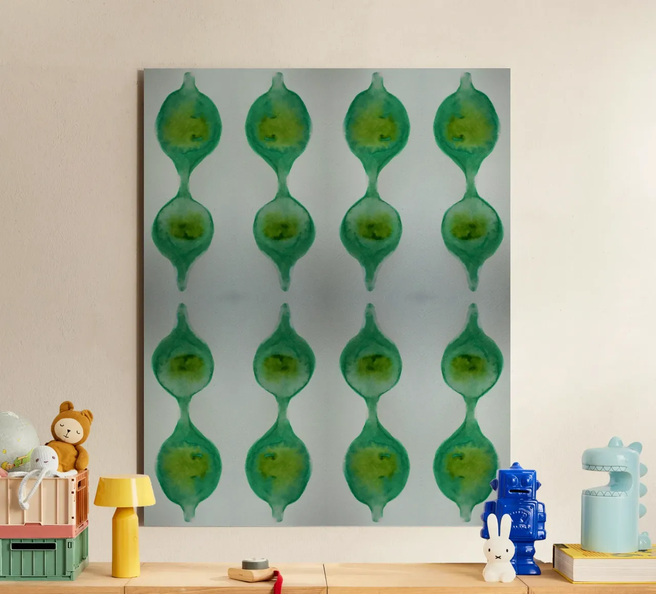 Abstract green alu-dibond by Teresa André