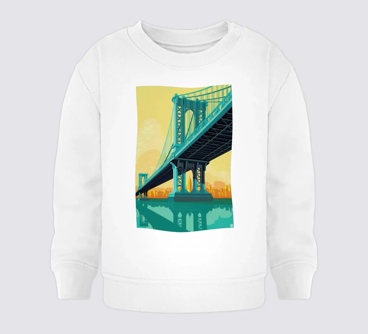 Manhattan Bridge New York City felpa neonato da Remko Heemskerk