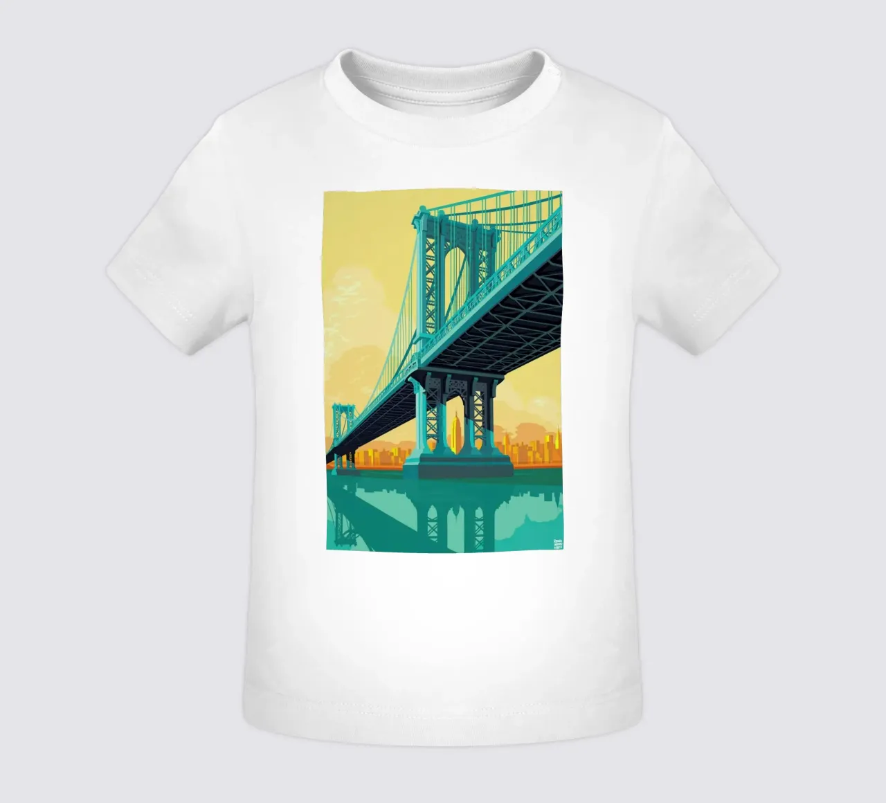Manhattan Bridge New York City maglietta neonato da Remko Heemskerk