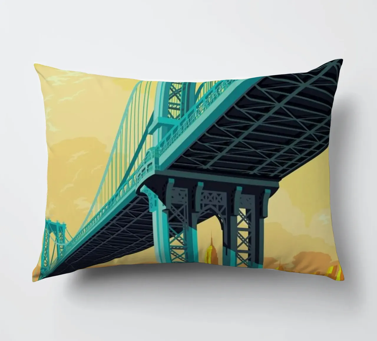 Manhattan Bridge New York City cuscino da Remko Heemskerk