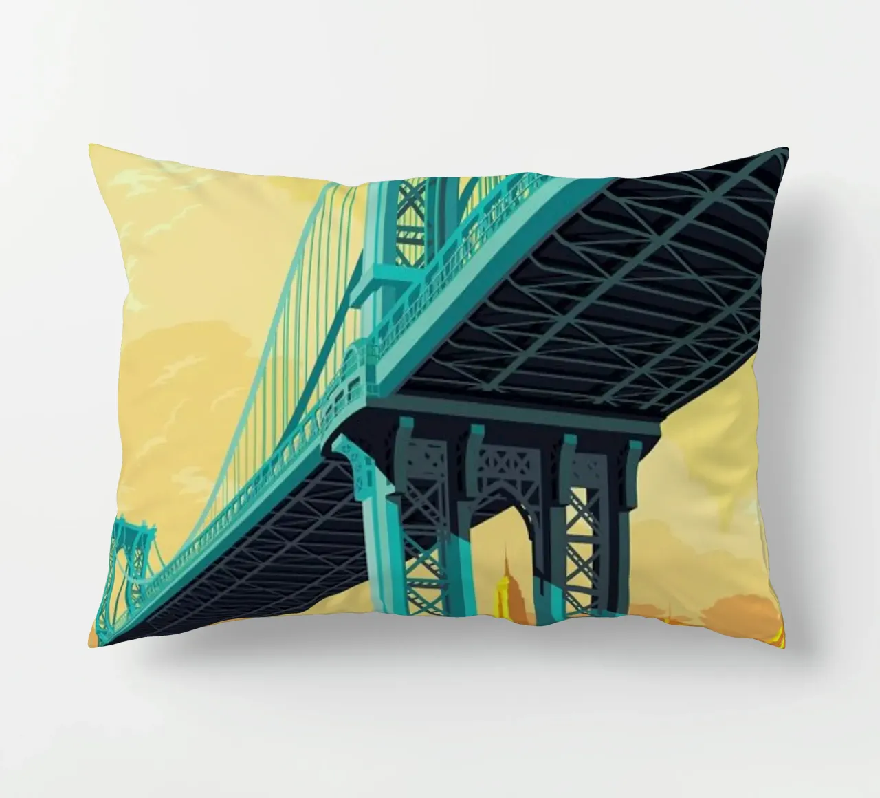 Manhattan Bridge New York City cuscino da Remko Heemskerk