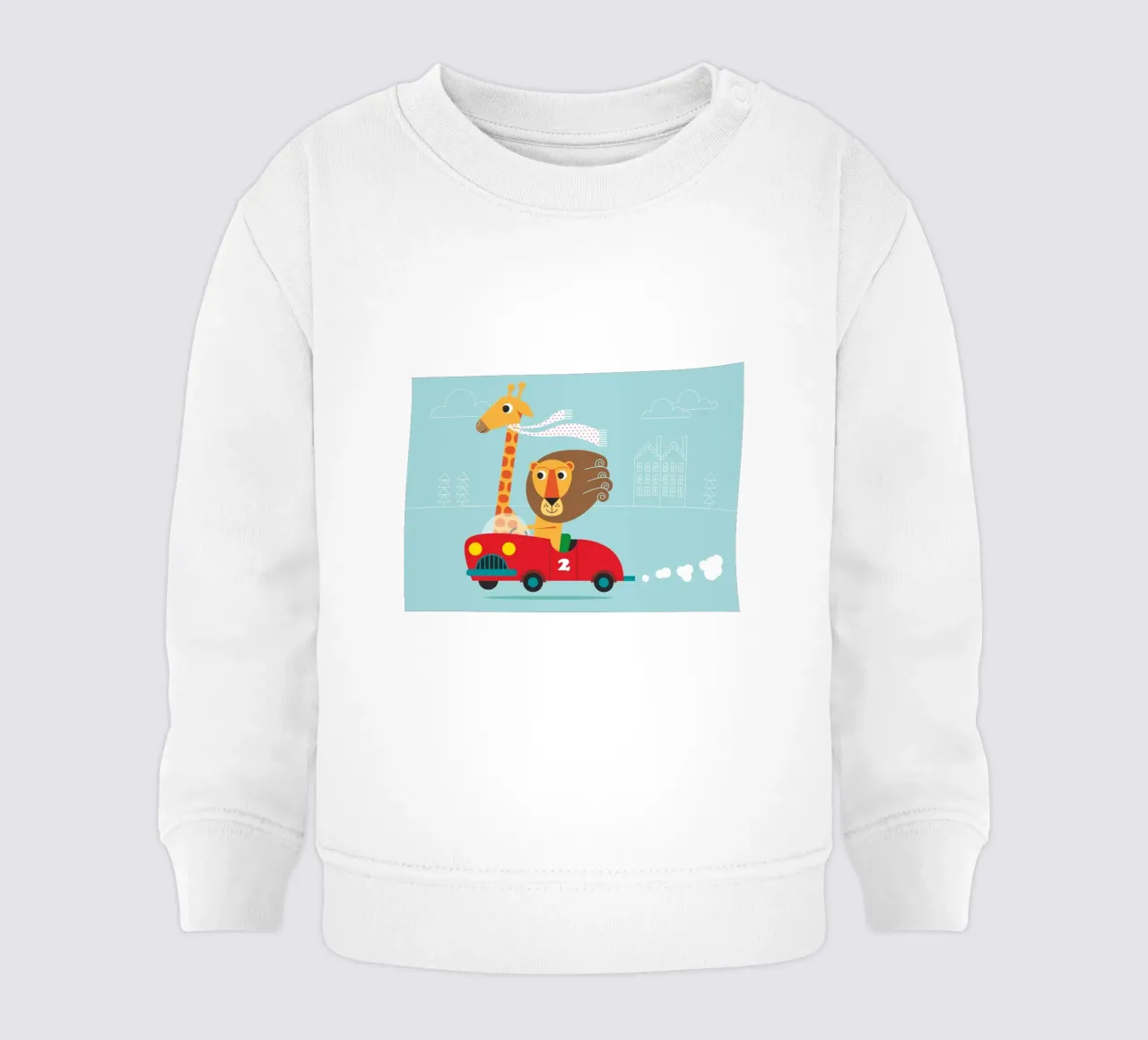 Giraffa e leone felpa neonato da Looks n Brains