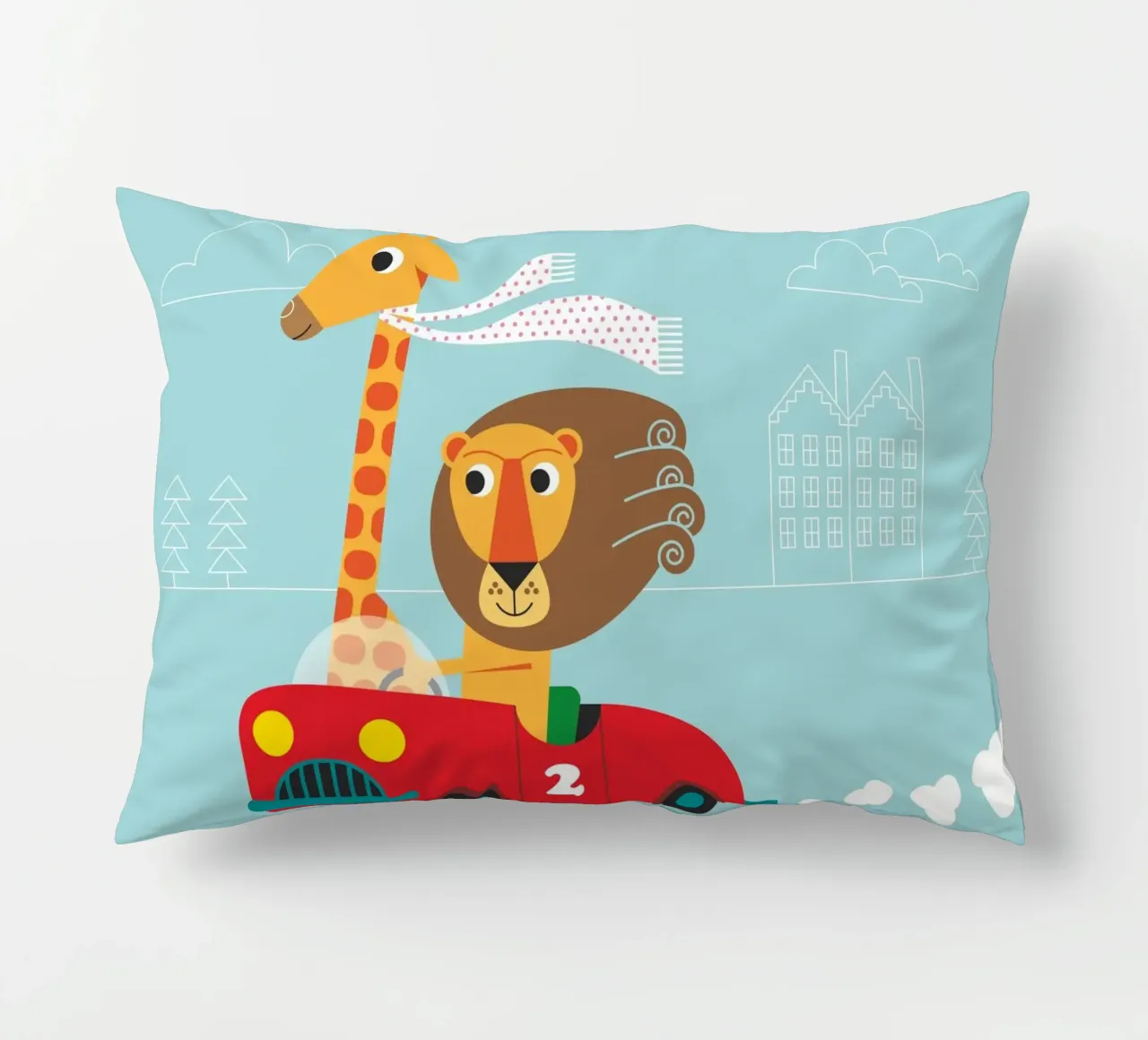 Giraffa e leone cuscino da Looks n Brains