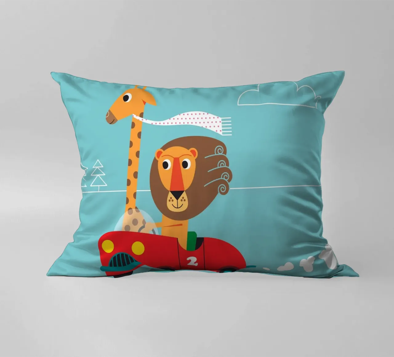 Giraffa e leone cuscino da Looks n Brains