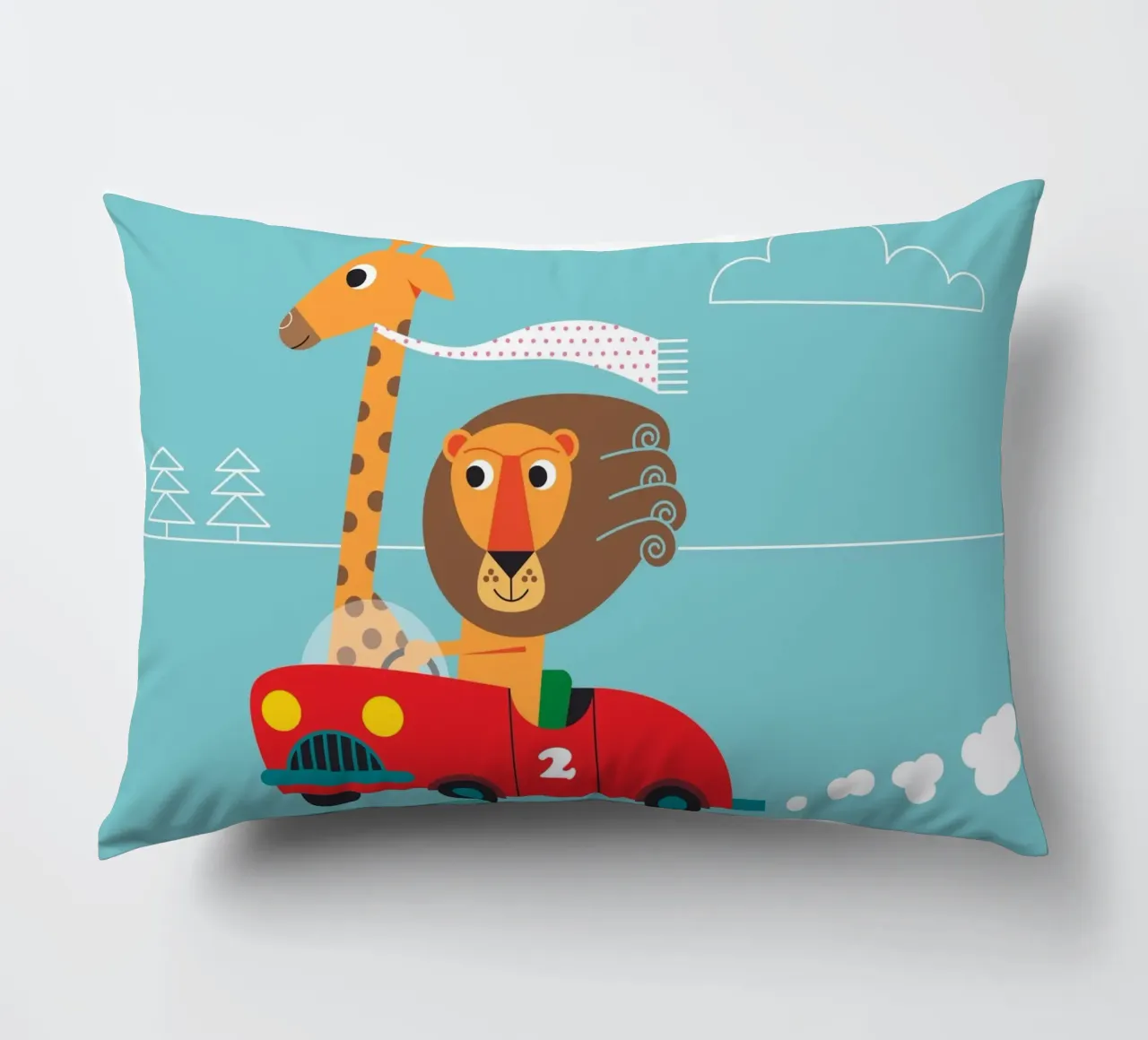 Giraffa e leone cuscino da Looks n Brains