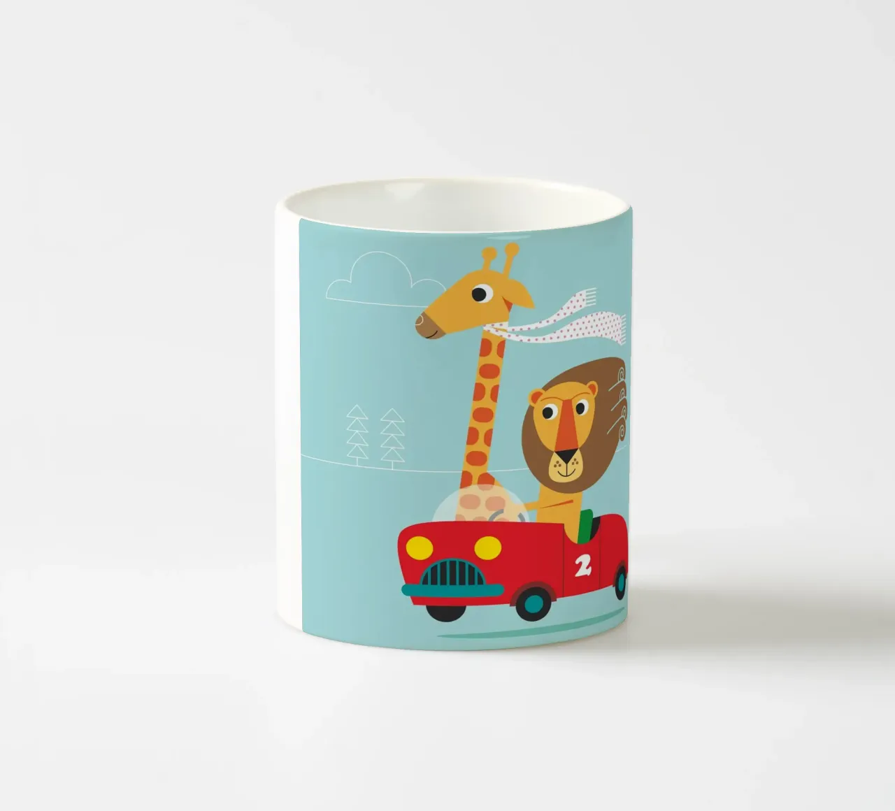 Giraffa e leone tazza in ceramica da Looks n Brains
