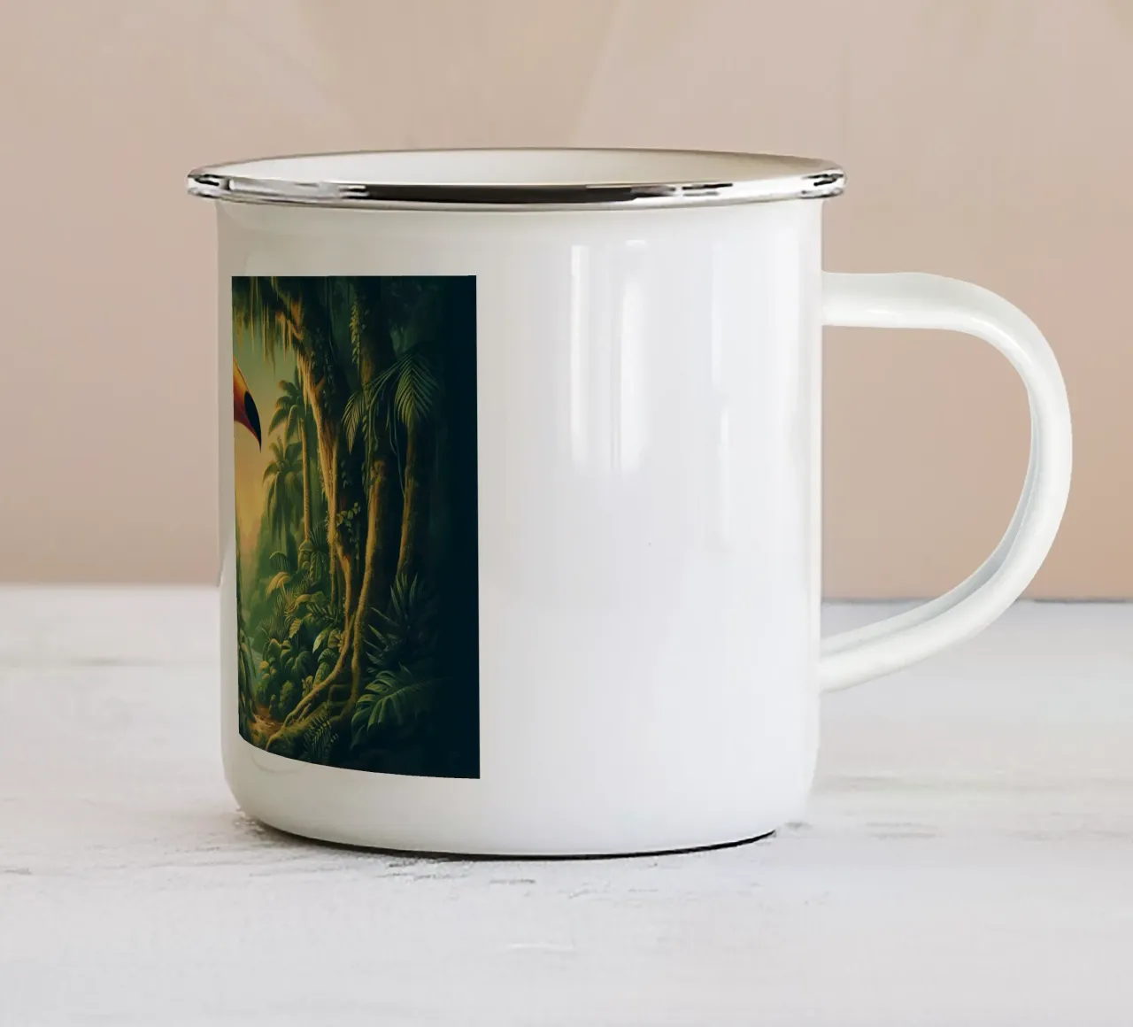 TOUCAN tazza in smalto da RUBIANT ART