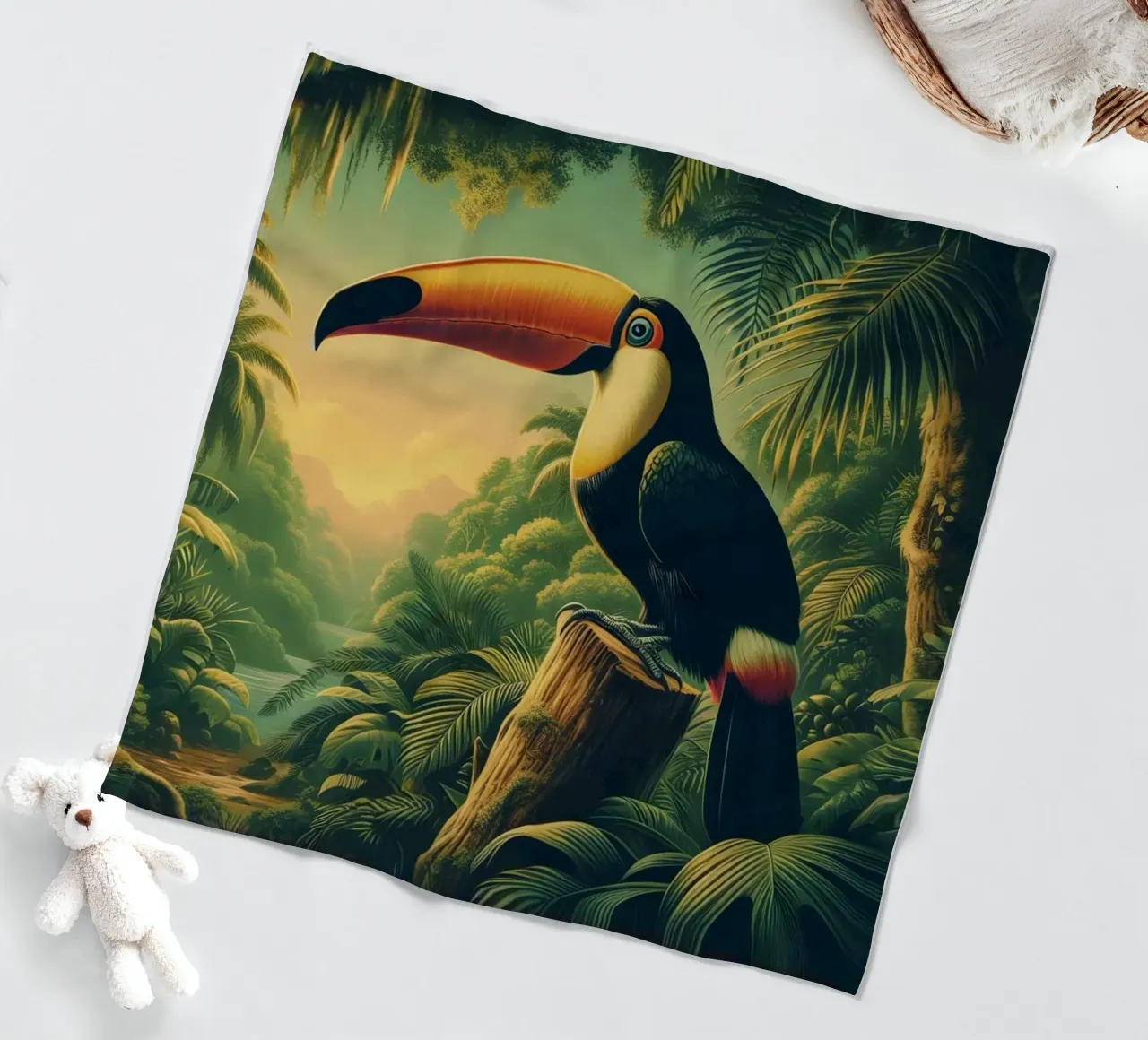 TOUCAN coperta in pile da RUBIANT ART