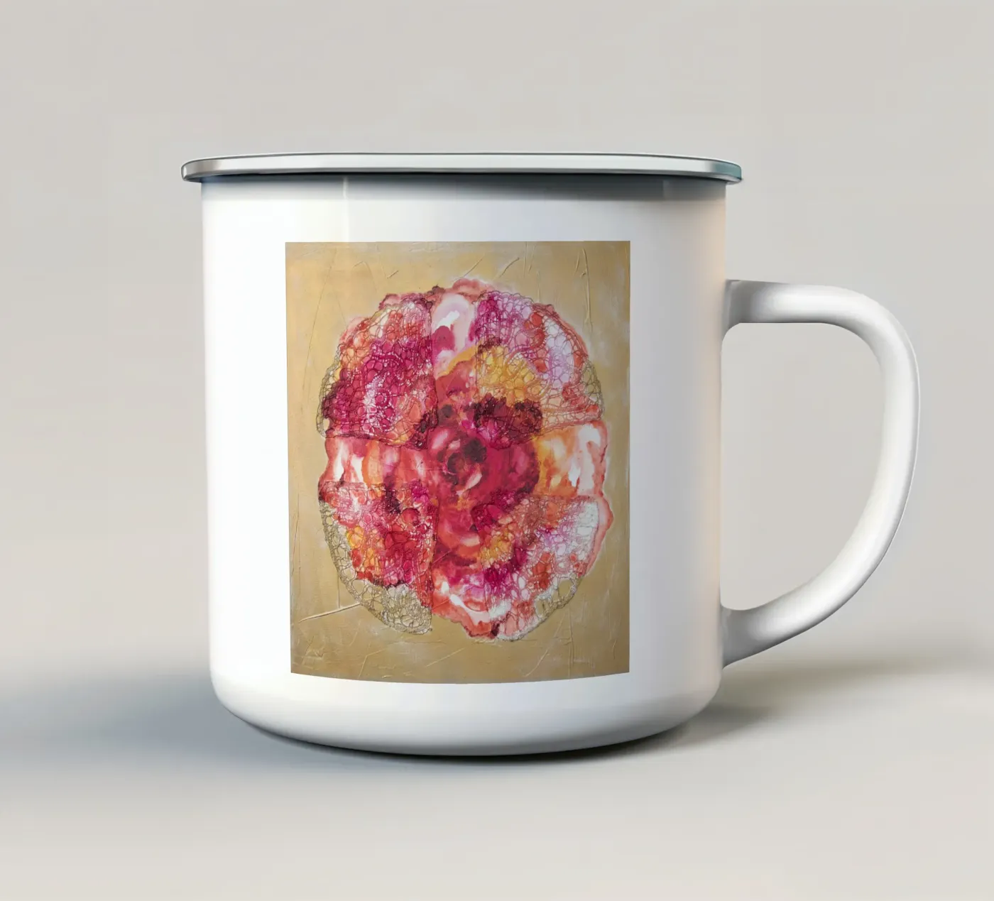Spring enamel mug by Teresa André