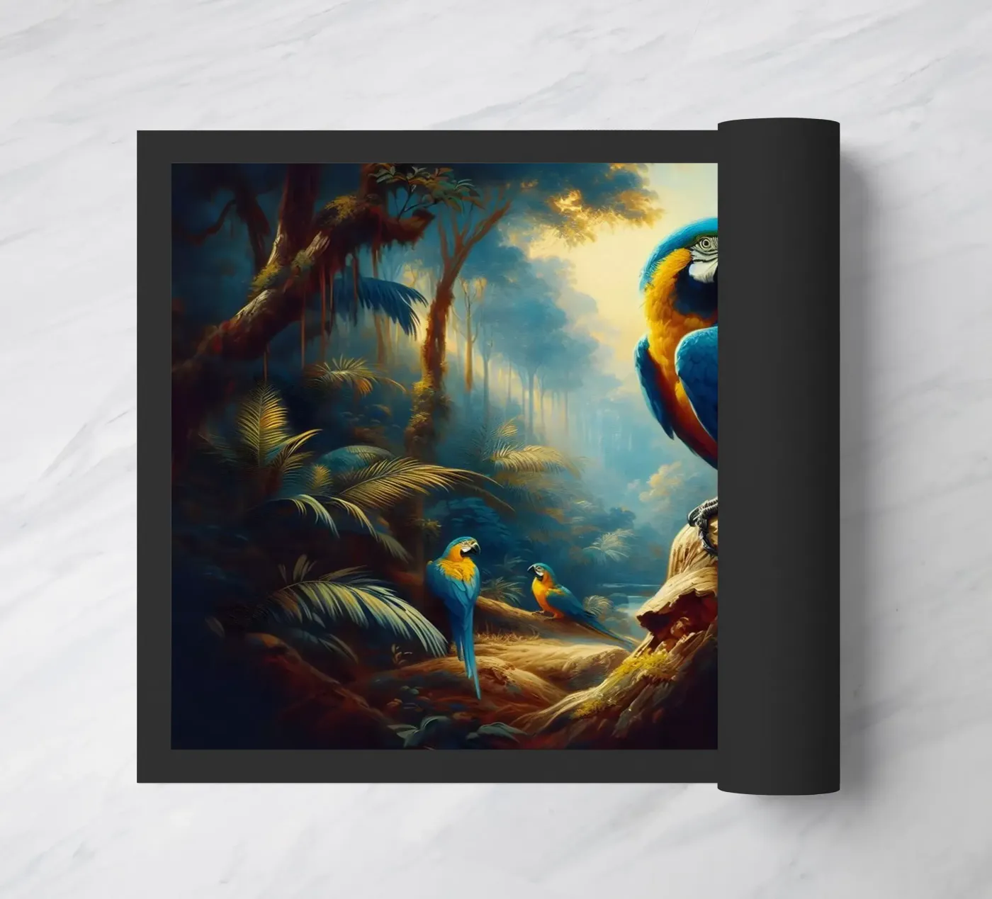 BLAUWE ARA deurmat van RUBIANT ART