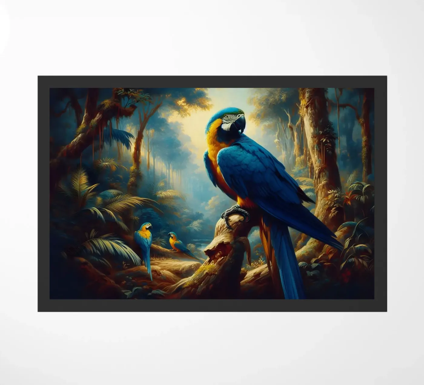 BLAUWE ARA deurmat van RUBIANT ART