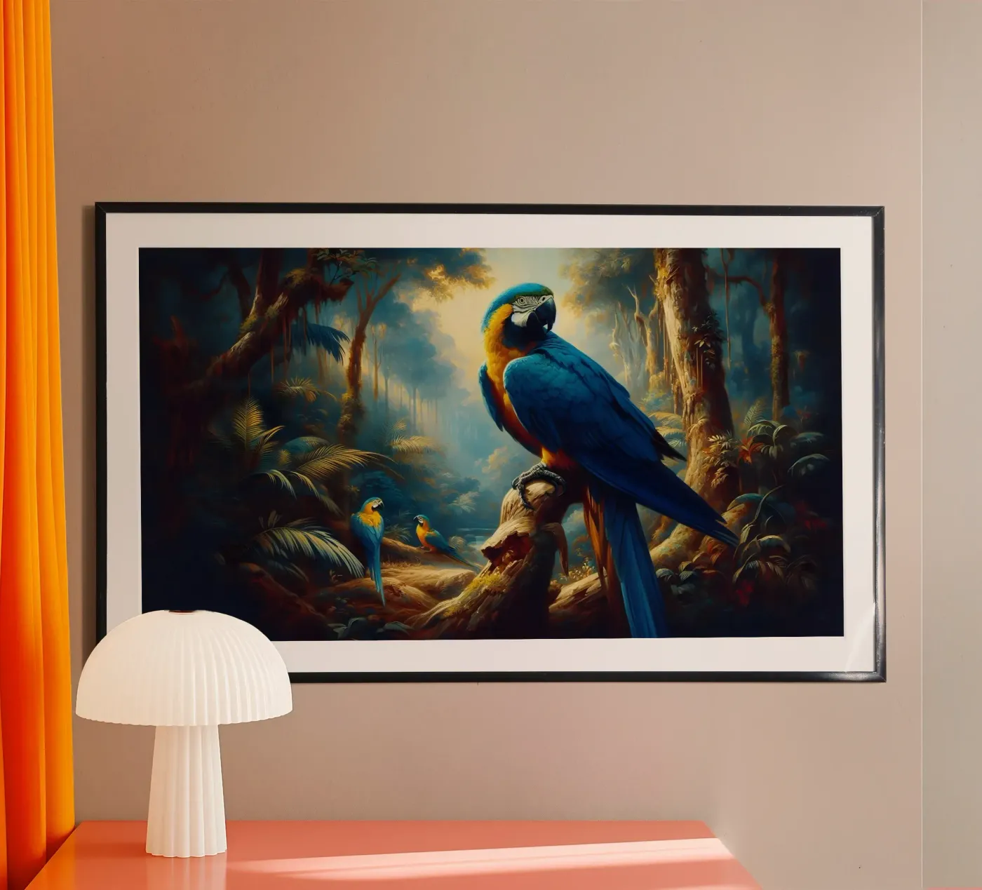 BLUE ARA poster by RUBIANT ART