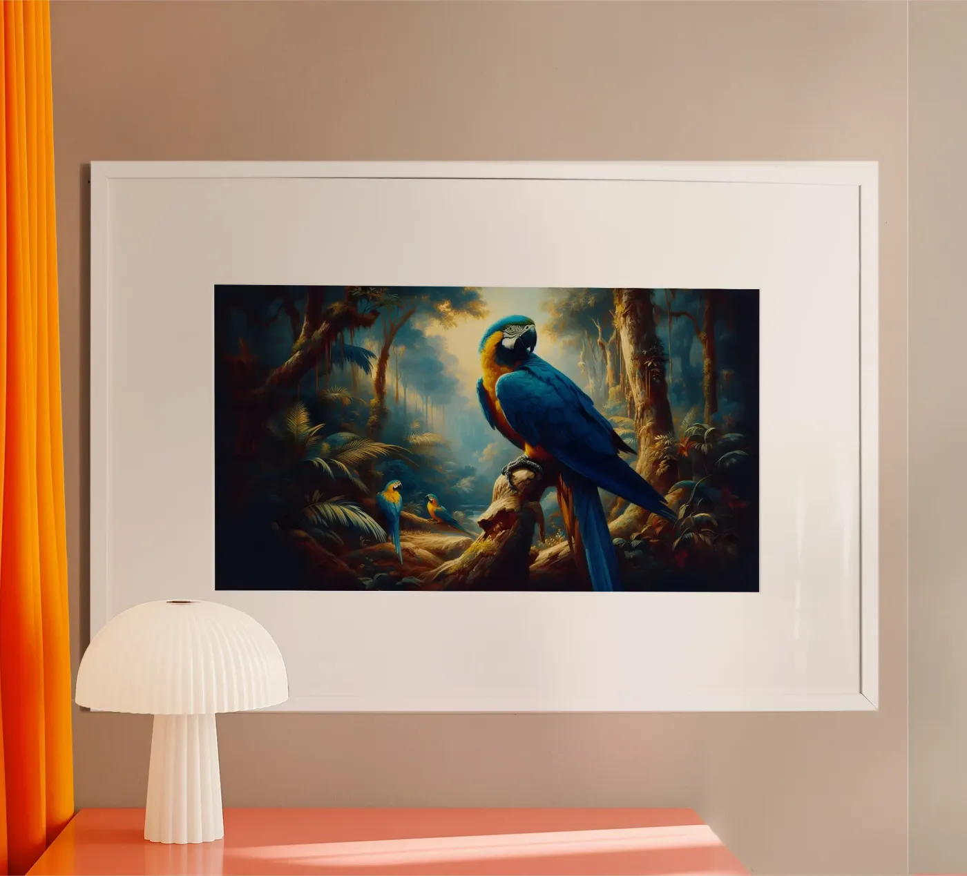 BLUE ARA poster by RUBIANT ART