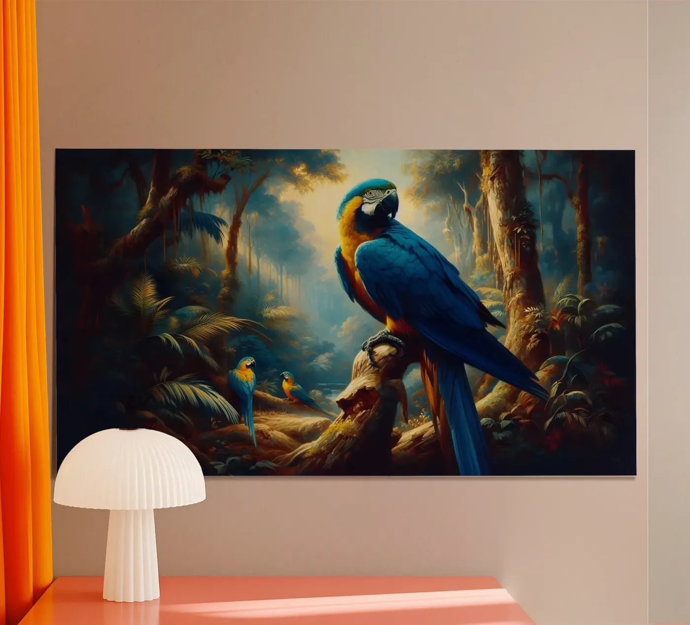 BLUE ARA poster by RUBIANT ART