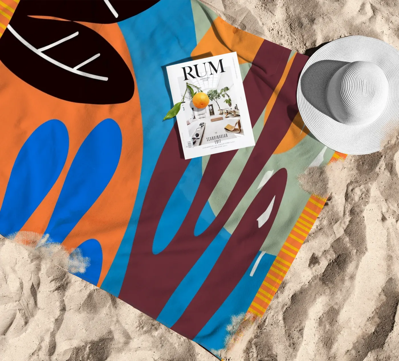 River View beach towel by MirimoDesign