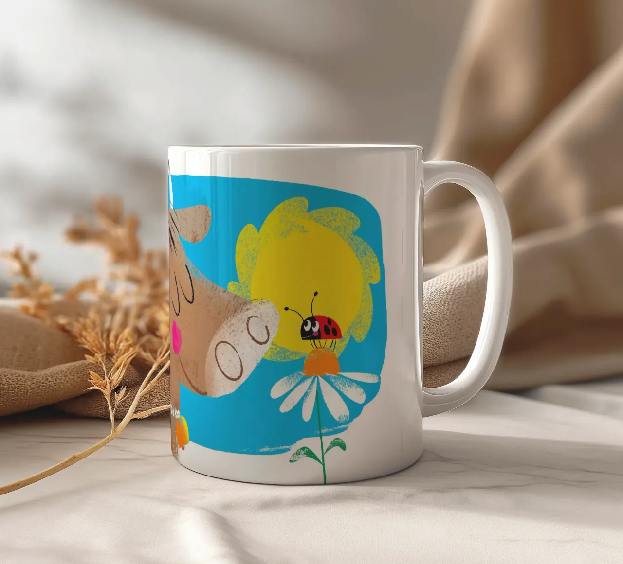 Mucca e coccinella tazza in ceramica da Looks n Brains