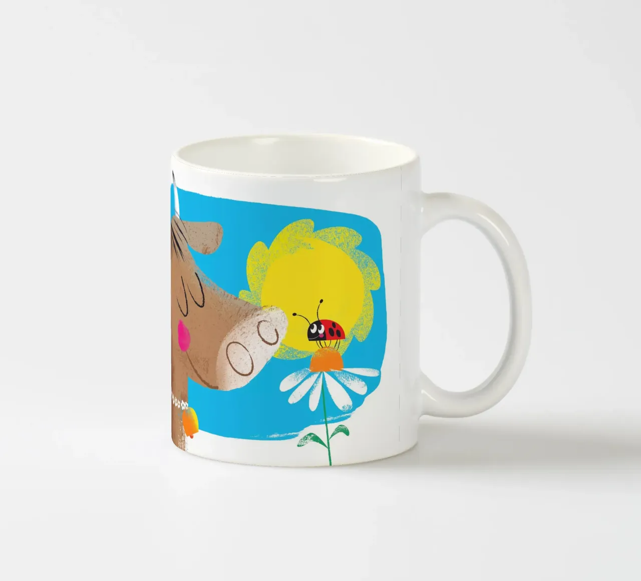 Mucca e coccinella tazza in ceramica da Looks n Brains