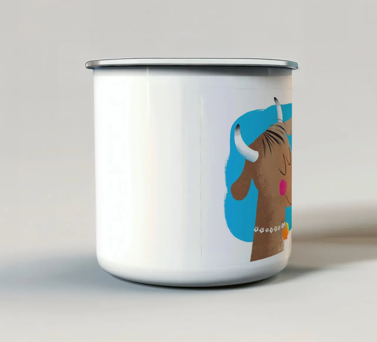 Mucca e coccinella tazza in smalto da Looks n Brains