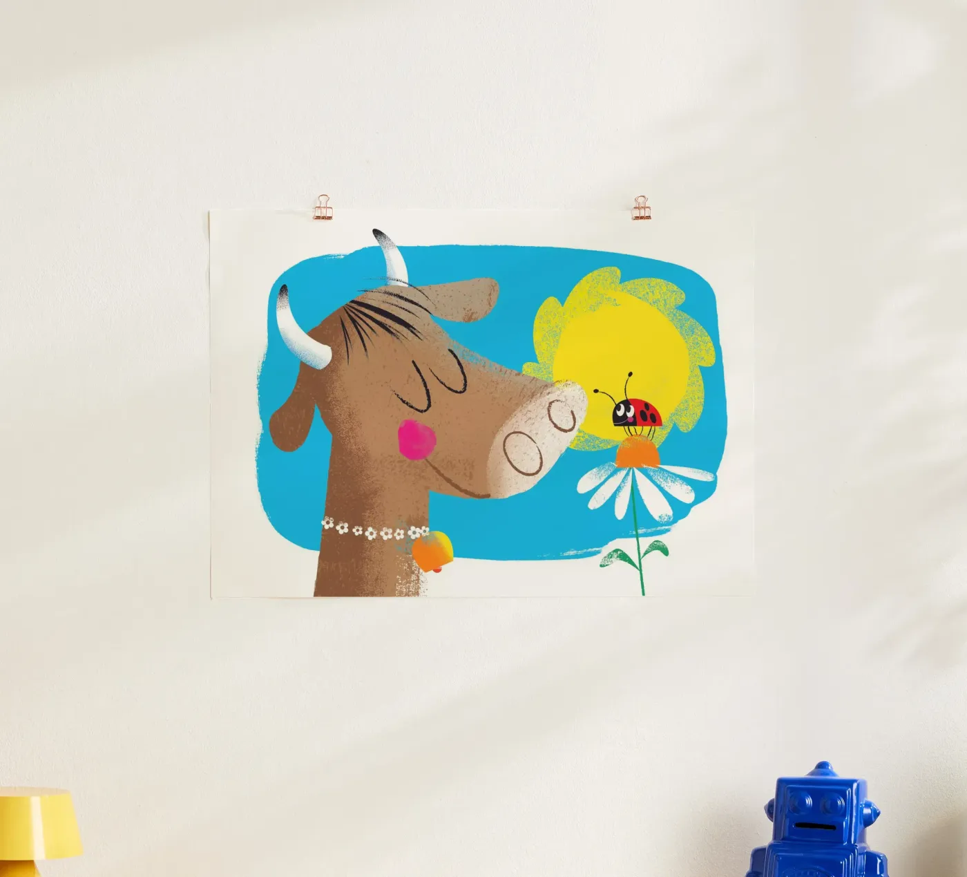 Mucca e coccinella poster da Looks n Brains