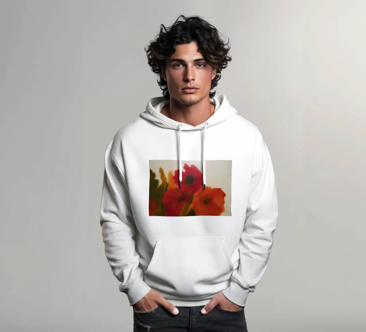 Papaveri felpa con cappuccio da Teresa André