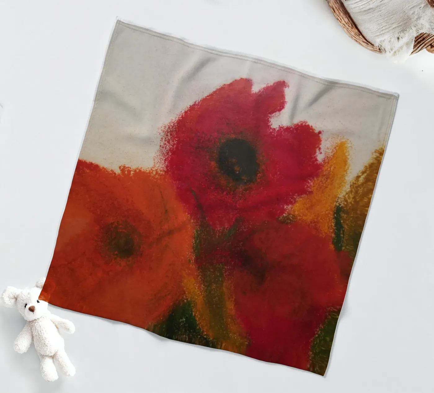 Mohnblumen Fleecedecke von Teresa André