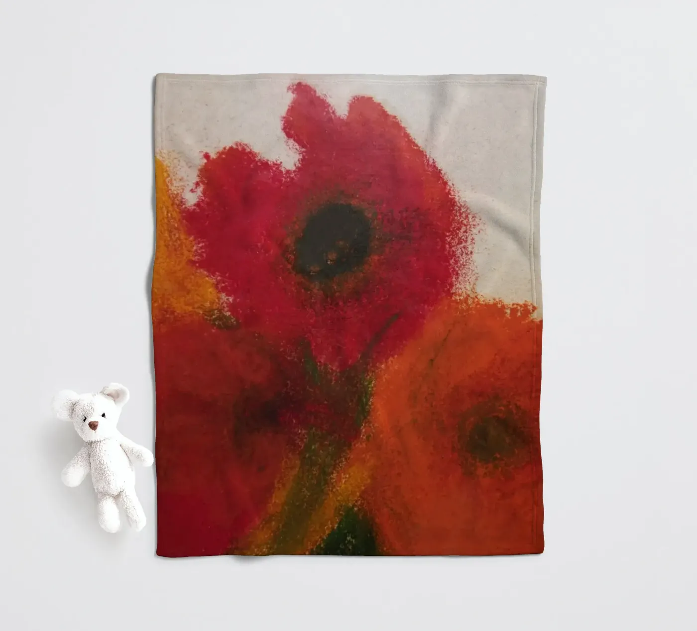 Mohnblumen Fleecedecke von Teresa André