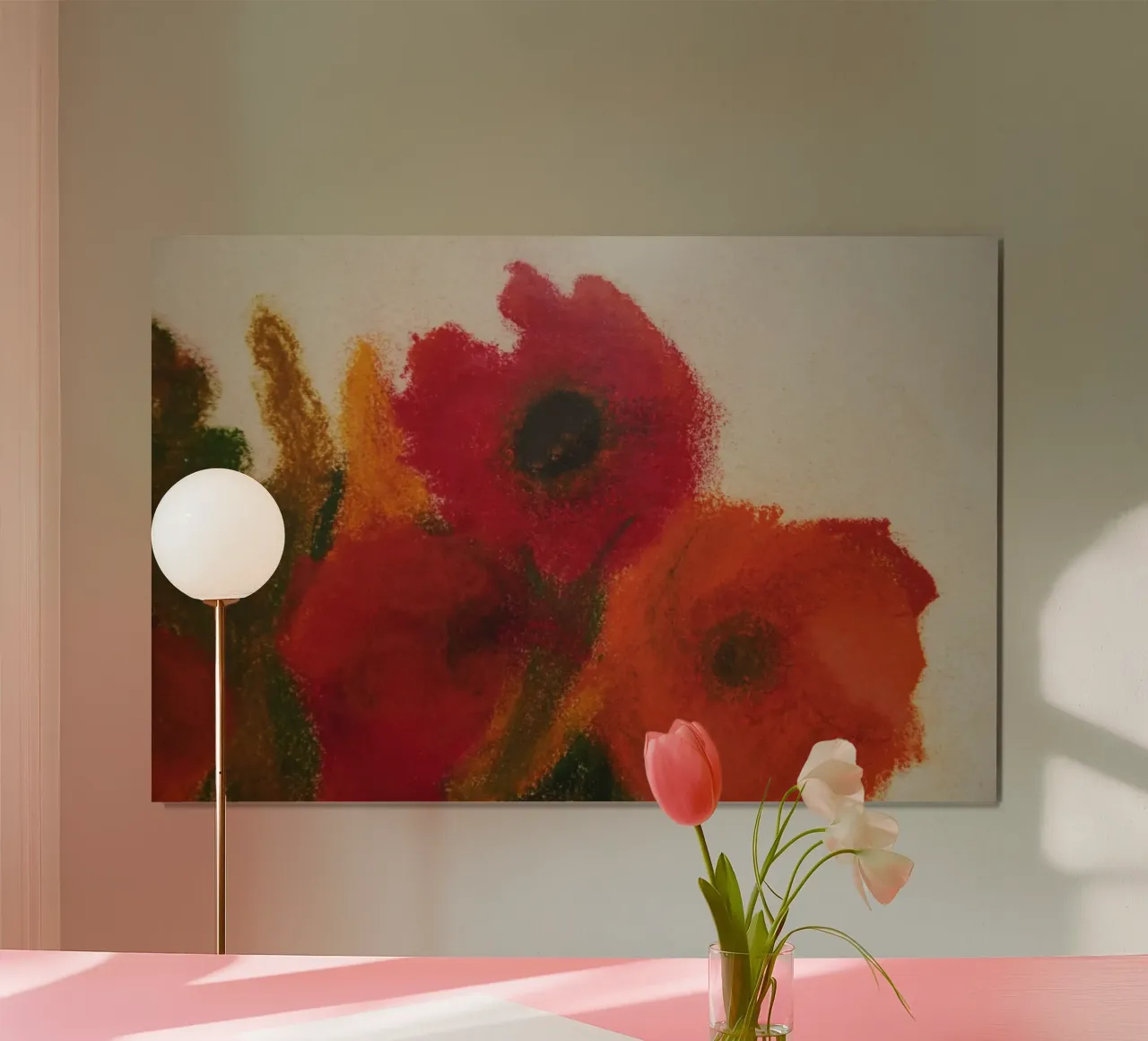 Papaveri poster con telaio in plastica da Teresa André